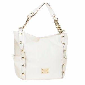 MICHAEL KORS DELANCY LARGE LEATHER SHOULDER TOTE